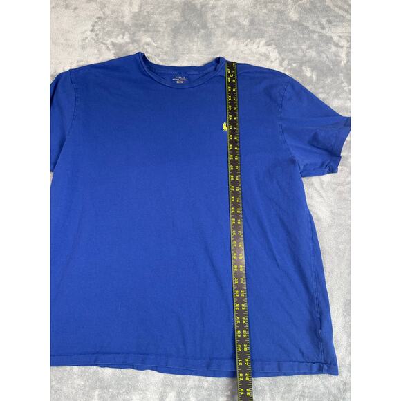 Polo Ralph Lauren Crewneck Mens XL Blue Cotton Logo Tshirt Classic Pony Logo - Picture 5 of 7